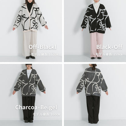 超靚必入😭❣️線描蝴蝶結針織外套｜3色入