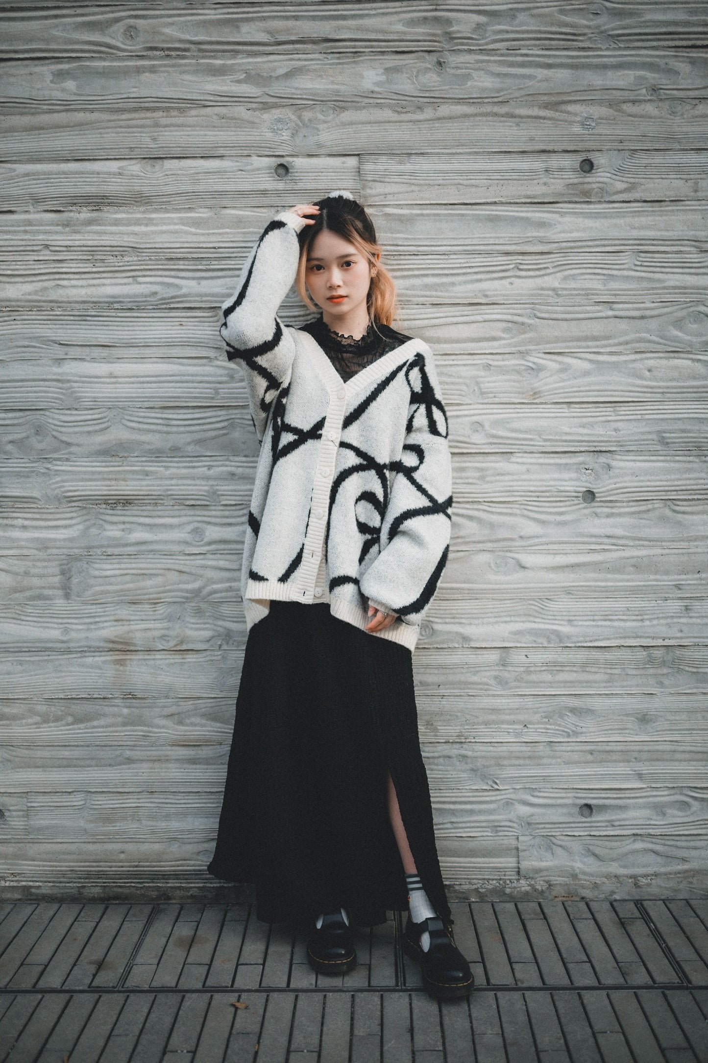 泡泡格格棉 • Waffle後開岔傘裙｜3色入