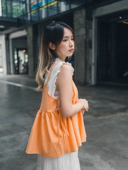 夏日☀️暗格紋側綁帶外搭｜4 colors