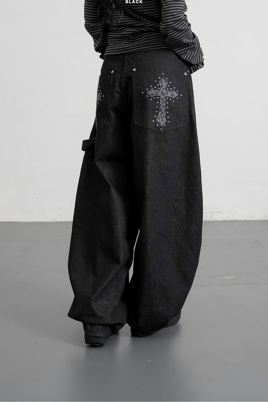 豹紋十字架彎刀褲|1色入