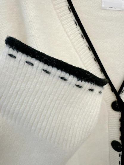 厚實拼邊長外套｜3色入