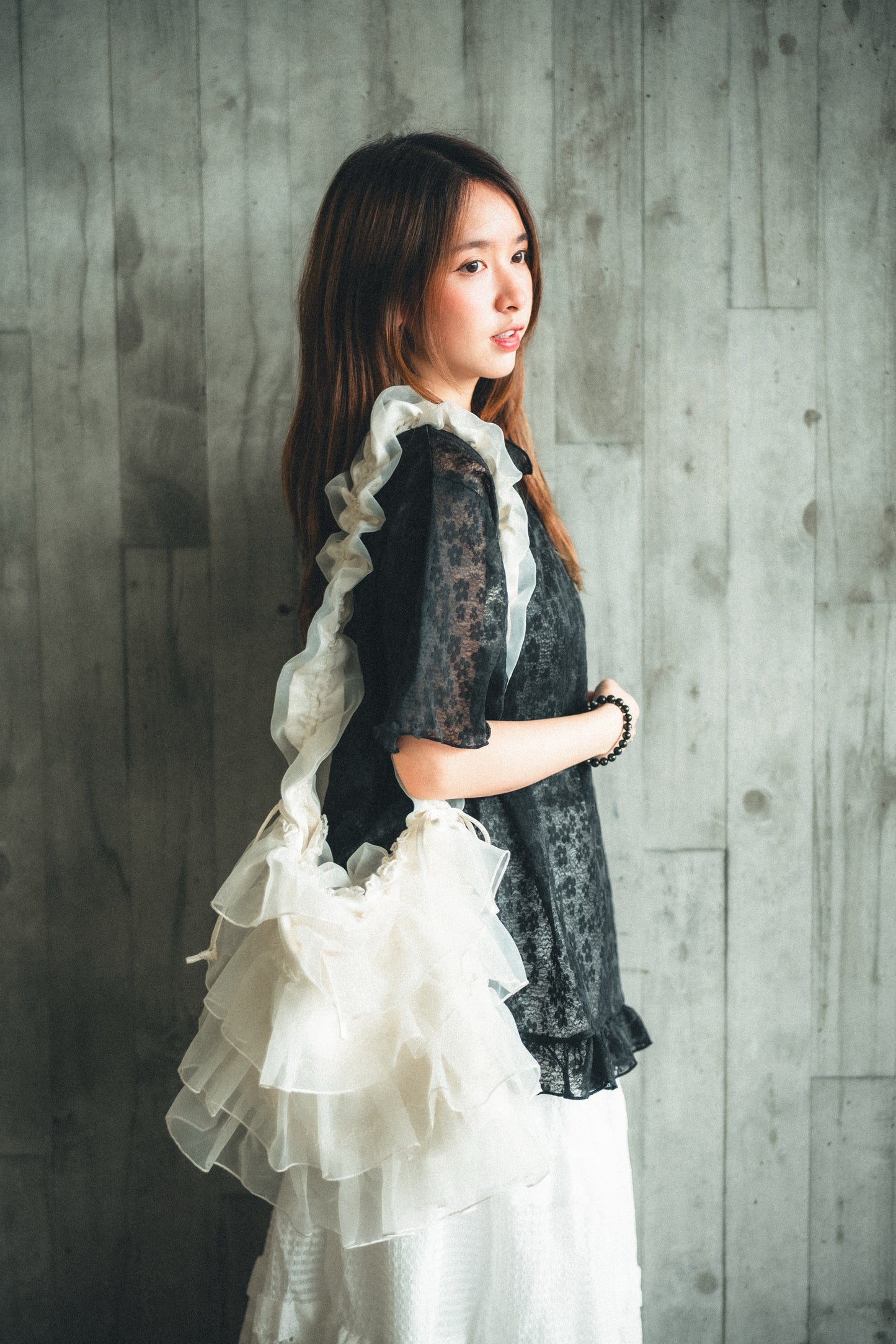 Fafa♪٩✿´ヮ`✿ 透膚oversized top｜2色入