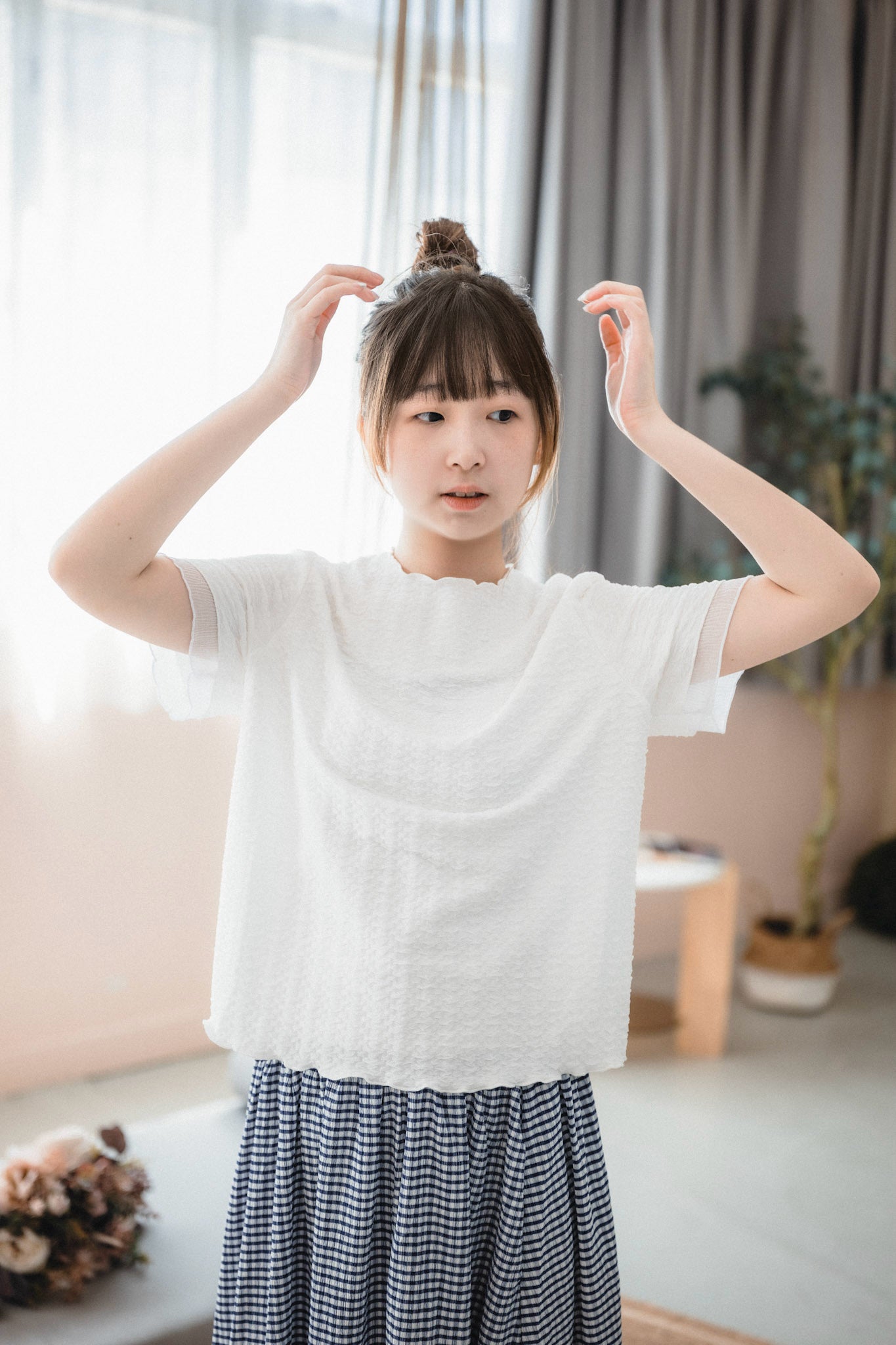 超soft☁️ 棉花糖拼接手袖TOP｜3色入