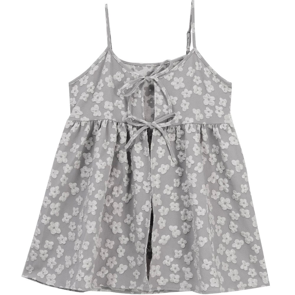 元気🌼 光澤大花花印壓綁帶外搭｜2色入