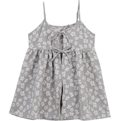 元気🌼 光澤大花花印壓綁帶外搭｜2色入