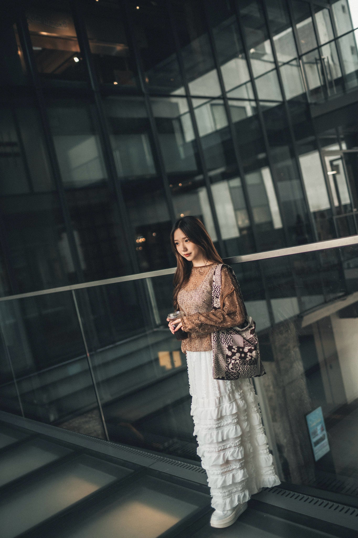 JP線粒點網格罩衫｜3色入