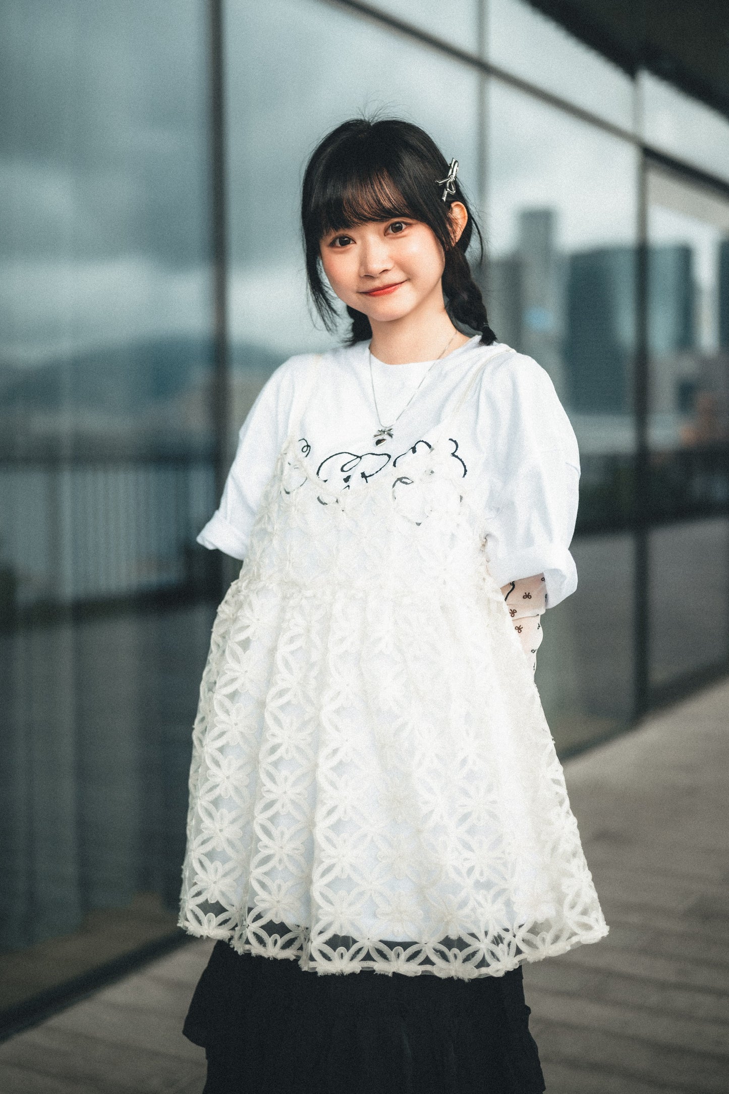 手繪🖍️三朵花寬鬆TEE｜4色入