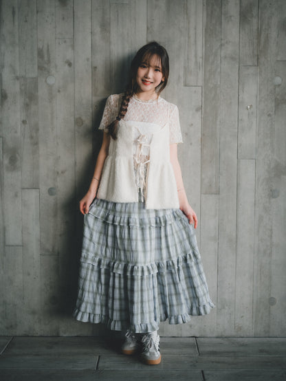 Bling Bling毛毛蝴蝶結綁帶背心｜6色入