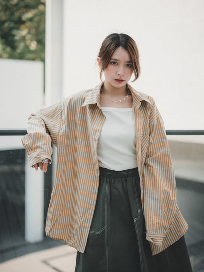 上班！直條紋襯衫｜2色入