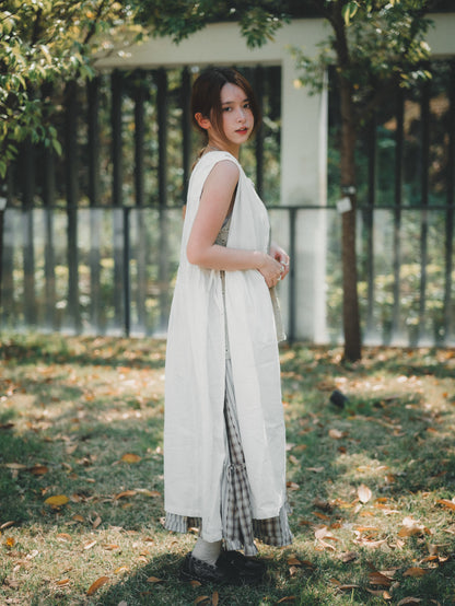 兩面 · 鈕扣 x 褶壓側綁帶ops｜3色入