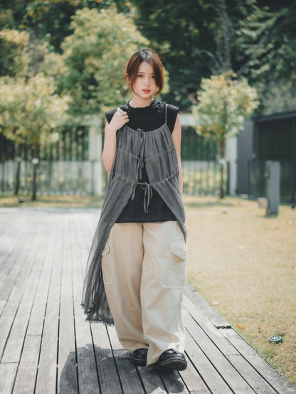 Lace Pocket 氣球褲｜3色入