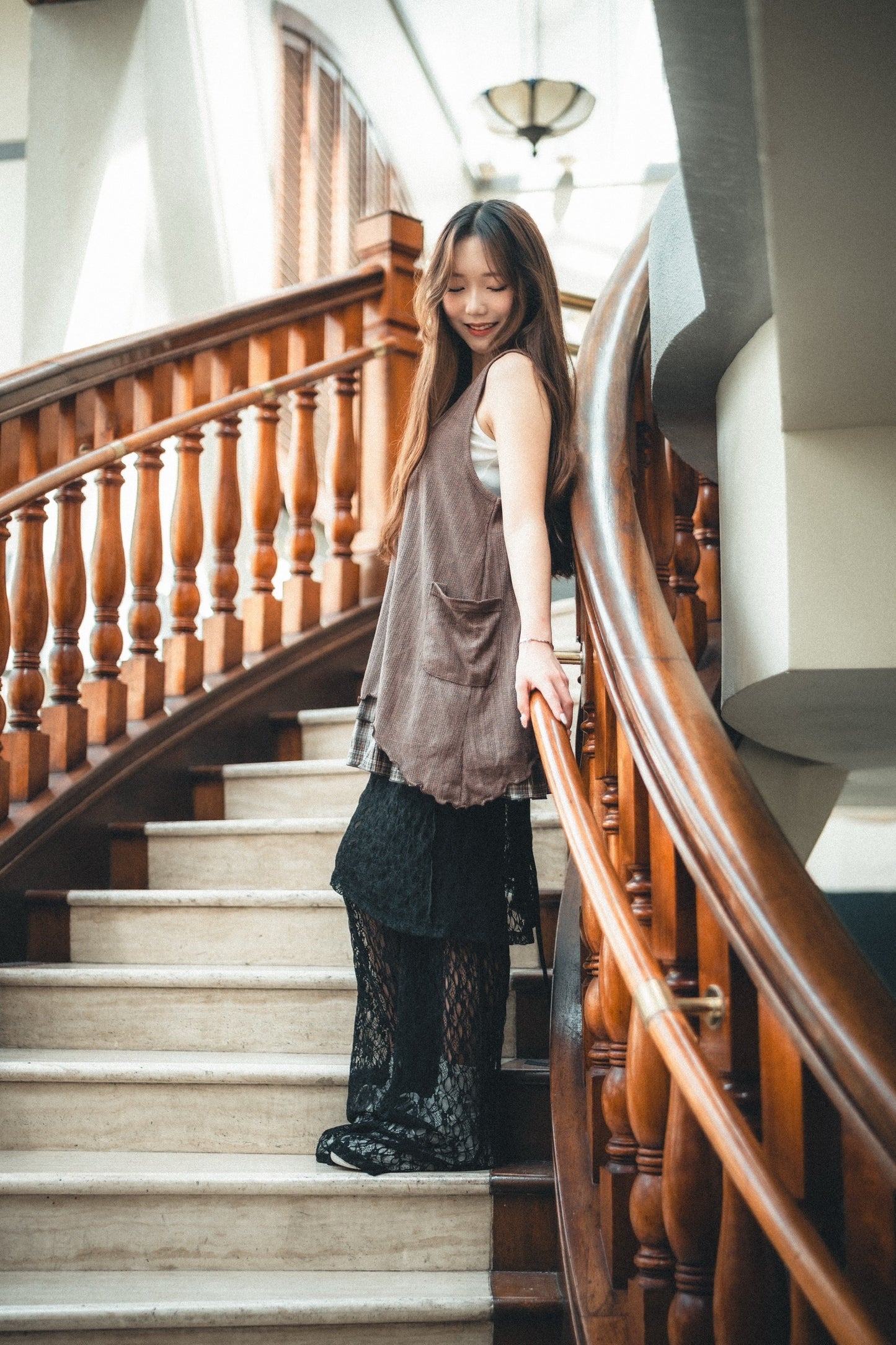 兩層layer🧸拼接背心娃娃top｜3色入