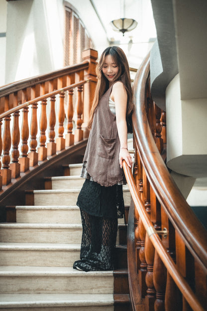 兩層layer🧸拼接背心娃娃top｜3色入