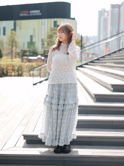 最後一批！Lace Ruffle Top｜4色入
