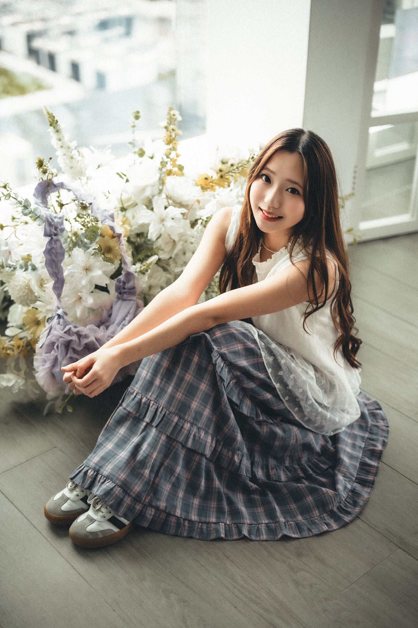 格紋蛋糕ruffle半裙｜3色入