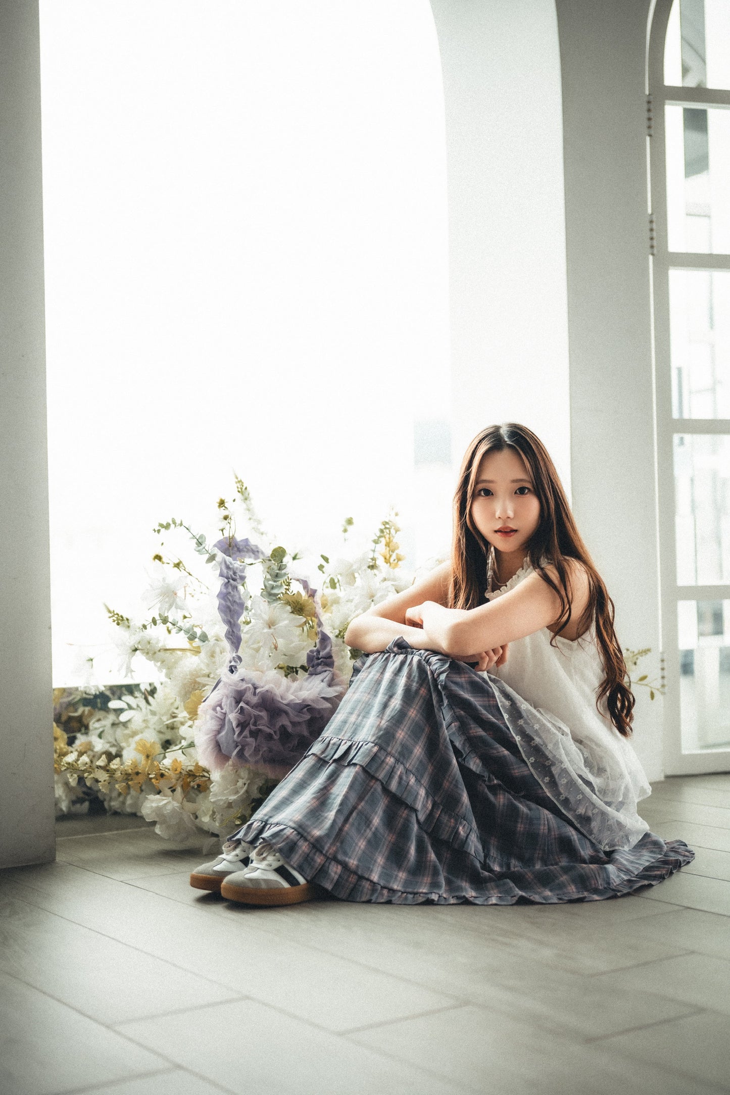 格紋蛋糕ruffle半裙｜3色入