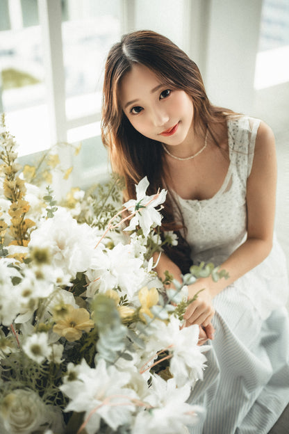 夏天💐小碎花方領背心｜3色入