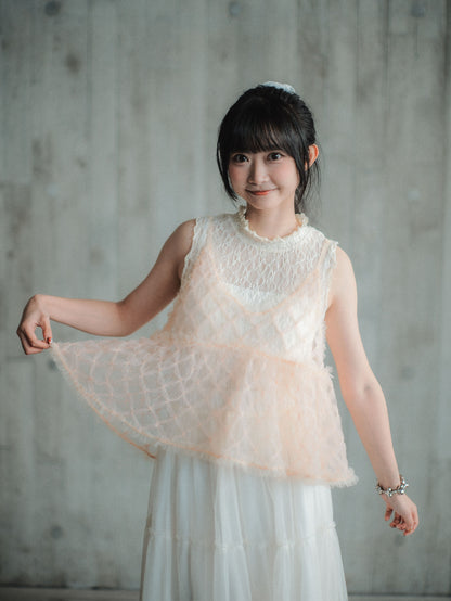 淡色系🌸花花紗紗外搭｜3色入