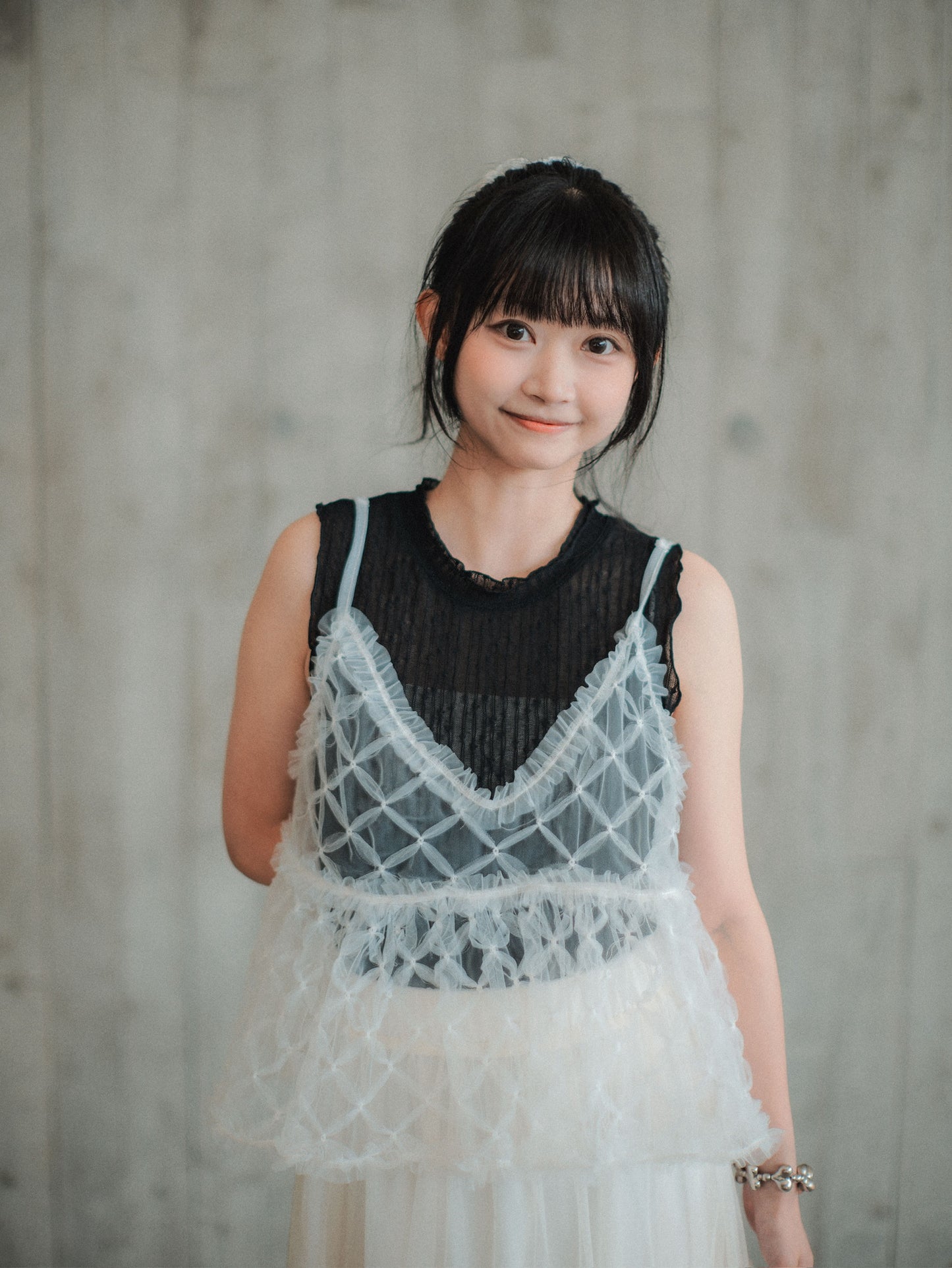 最後少量！小花點 ݁˖⚘₊𓏲半透直紋背心｜2色入