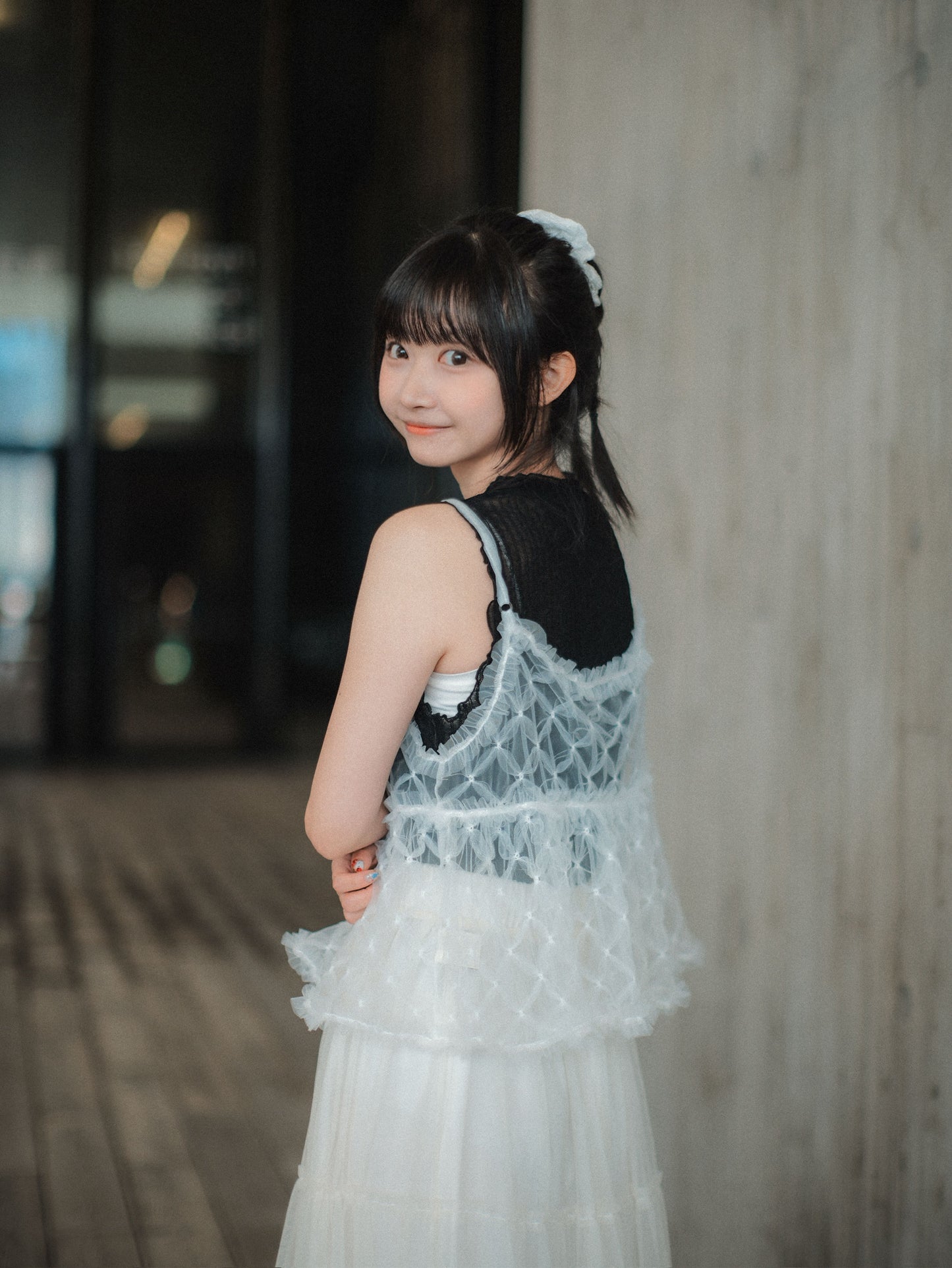 最後少量！小花點 ݁˖⚘₊𓏲半透直紋背心｜2色入