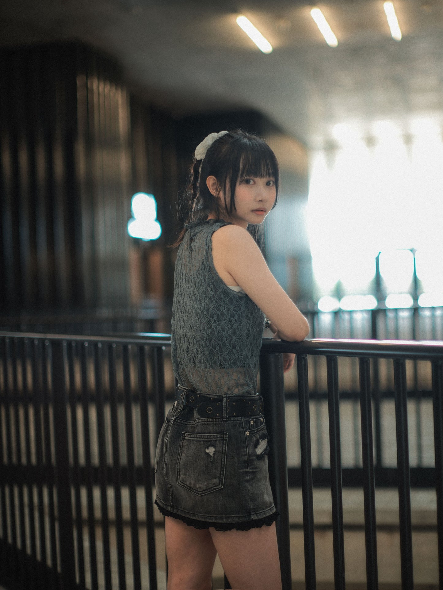 Sugar Lace Vintage Washing Denim Mini Skirt | 2 colors