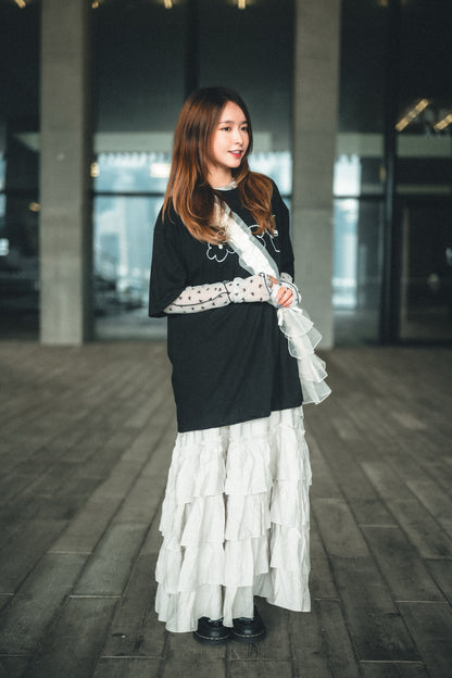 手繪🖍️三朵花寬鬆TEE｜4色入