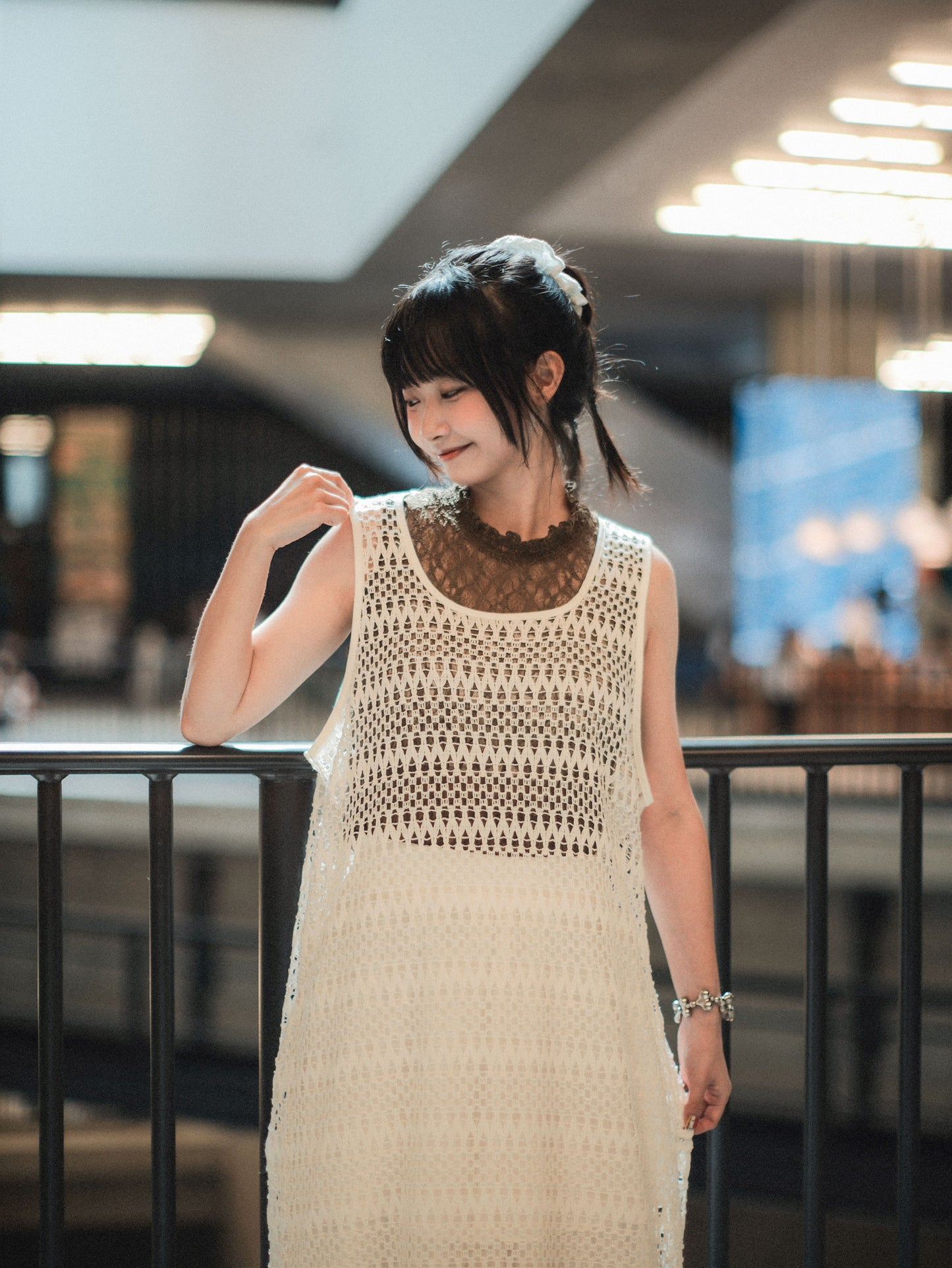 波希米亞▫️鈎織網格流蘇外搭layer｜1色入