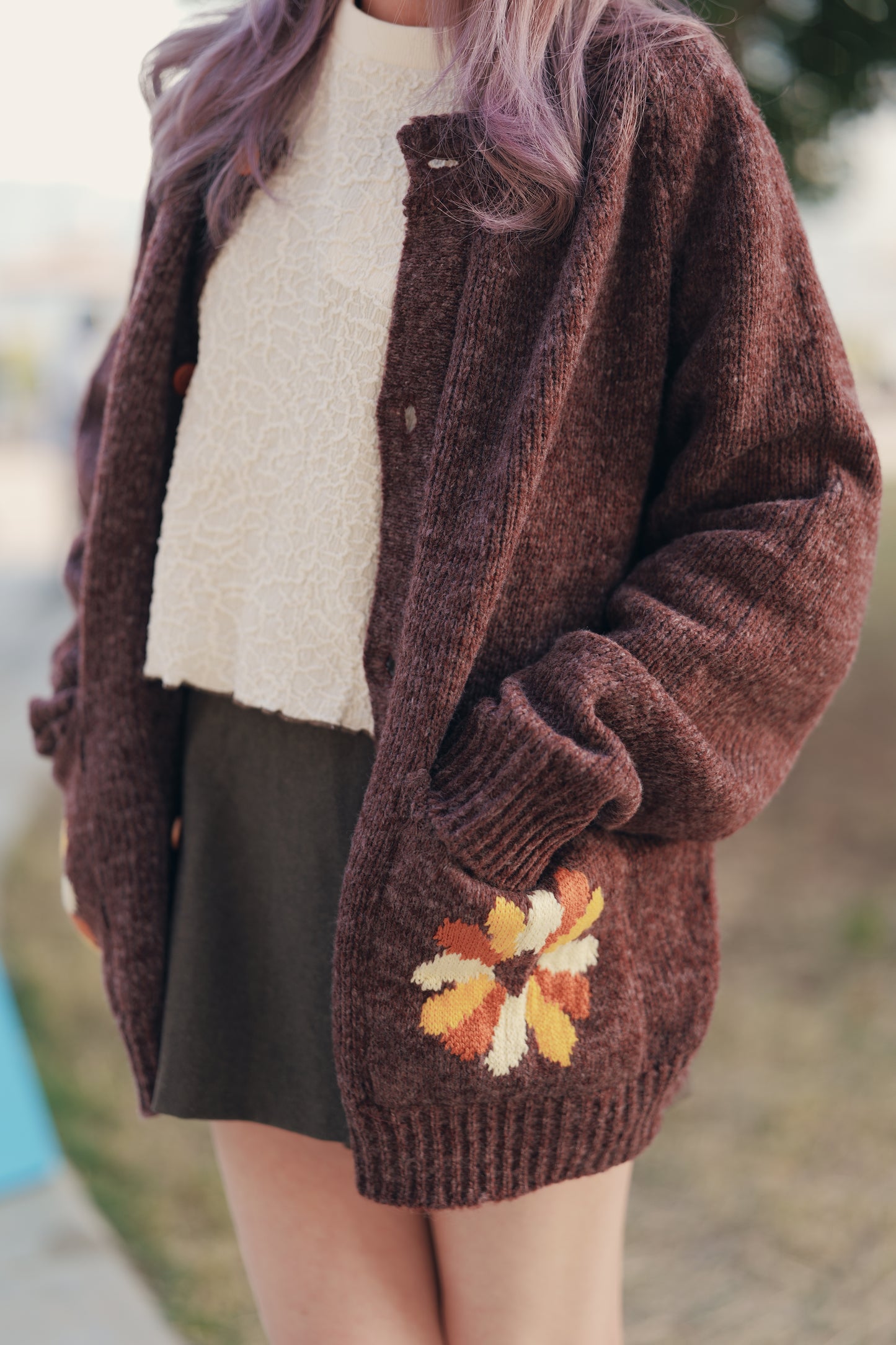 retro flower cardigan｜4色入